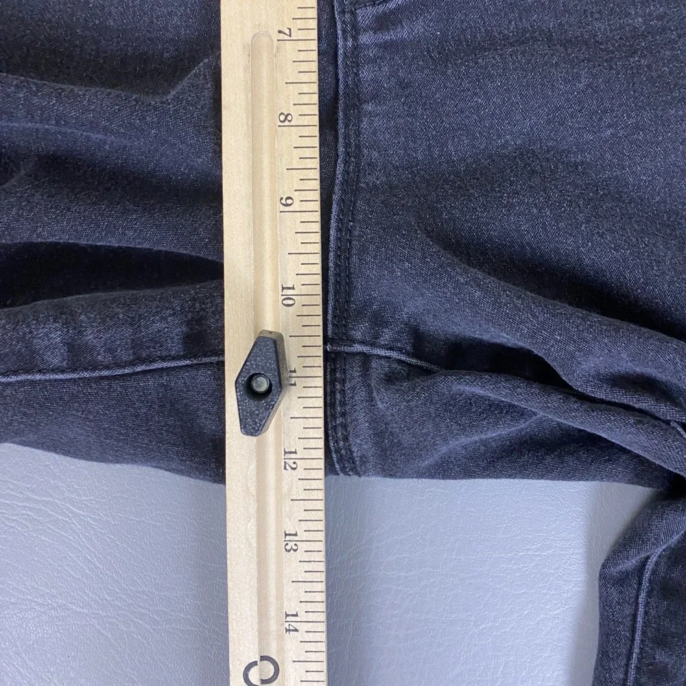 d.jeans Womens Plus Size 16W Faded Black Skinny Jeans Stretch Mid Rise Dark Gray